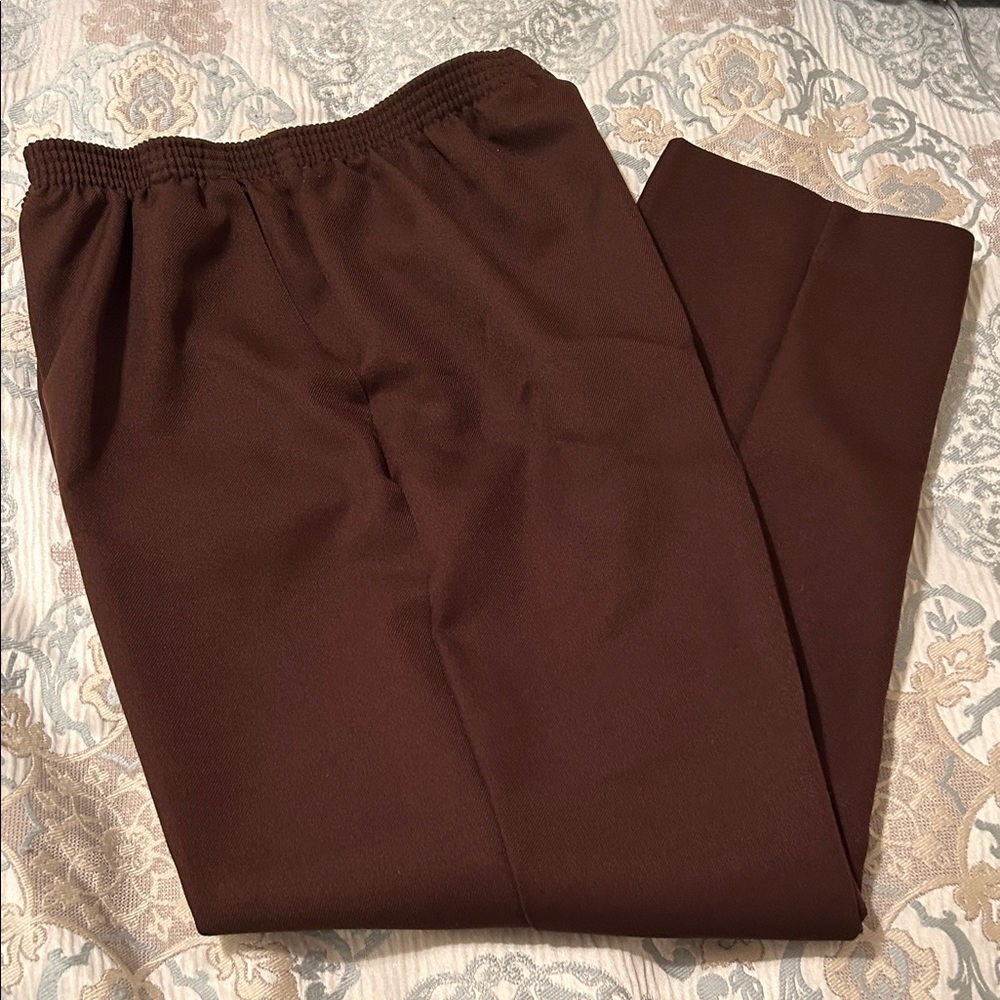 Alfred Dunner Women’s Dark Brown Pants - Picture 1 of 4